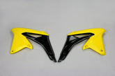 UFO Radiator Covers RMZ450 08-17 - Black / Yellow